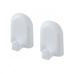 Set 2 appendini ganci in ABS bianco accappatoio accessori bagno