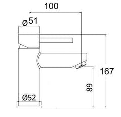 Rubinetto miscelatore moderno per lavabo