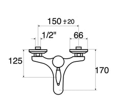 Mélangeur de baignoire vintage