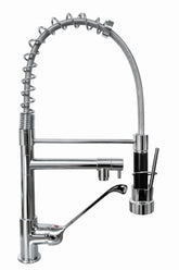 Robinet mitigeur cuisine professionnel, de prélavage avec manette clinique