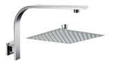 Set doccia completo braccio doccia a sbalzo con soffione doccia quadrato 30x30