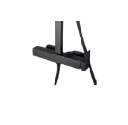 Colonna Doccia Quadrata Nero Opaco con Miscelatore Meccanico e Deviatore Integrato, Soffione 25x25 cm e Doccetta Quadrata