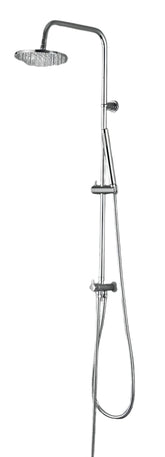 Colonna Doccia Round Cromata con Centrale Scorrevole Minimal e Deviatore Verticale – Soffione Ø20 cm