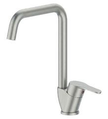 Miscelatore cucina canna ponte design moderno - Finitura acciaio