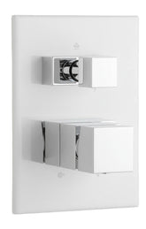 Miscelatore Doccia Incasso Quadrato Minimal con Deviatore a 3 Vie Cromato