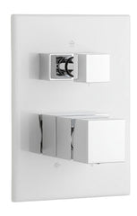 Miscelatore Doccia Incasso Quadrato Minimal con Deviatore a 3 Vie Cromato