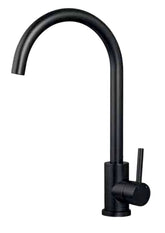 Miscelatore Lavello Canna a Ponte Girevole Acciaio Inox 304 Nero Opaco – Cartuccia Ø35 mm