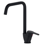 Miscelatore Lavello Cucina Canna Squadrata – Cartuccia Ø40 – Finitura Nera Opaca