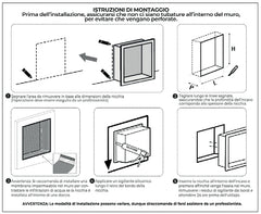 Nicchia da Incasso per Doccia in Acciaio Inox AISI 304 30x300x80 mm