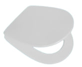 Sedile WC in MDF Bianco con Cerniere Regolabili in Metallo – Interasse 110–210 mm