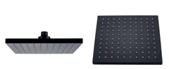 Soffione Doccia Quadrato ABS Nero Opaco Ø200 mm – Ugelli Anticalcare – Attacco Standard 1/2”