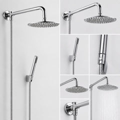 KIT DOCCIA CON SOFFIONE TONDO Ø20 CM E BRACCIO TONDO 35 CM