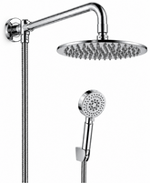KIT DOCCIA CON SOFFIONE TONDO Ø20 CM E BRACCIO TONDO 20 CM