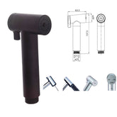 Doccetta per wc triplo utilizzo nera opaca