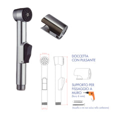 Douchette à bouton-poussoir multi-usages avec support