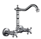 Rubinetto a parete cromato vintage completo