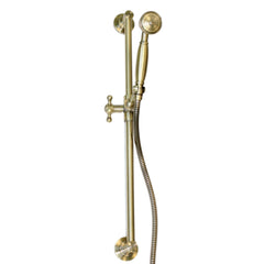 Barre de douche complète vintage en laiton bronzé