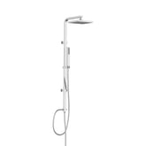 Colonna doccia in ottone, design quadrato completo