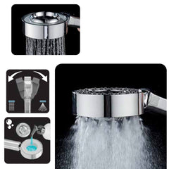 Doccetta universale anticalcare,risparmio acqua, due getti con vano shampoo