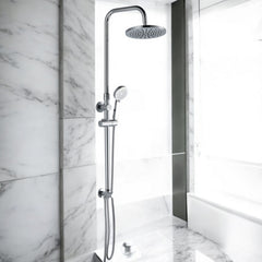 Colonna doccia in acciaio cromata completa