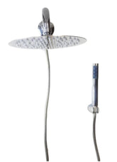 Kit doccia completo con deviatore a pressione completo di braccio Cm 30