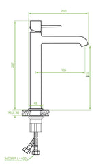 Miscelatore lavabo da appoggio – design elegante con leve sottili, aeratore regolabile e finitura nera opaca