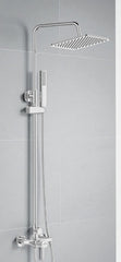 Colonna doccia con rubinetto | Set doccia minimalista, soffione a pioggia, sistema anticalcare, cromata