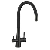 Rubinetto Lavello Nero con Filtro Acqua | Beccuccio Flessibile 360° e Design Elegante per Cucina