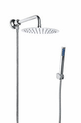 Kit set doccia completo con deviatore a pressione e braccio Cm 40