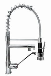 Robinet mitigeur cuisine professionnel, de prélavage avec manette clinique