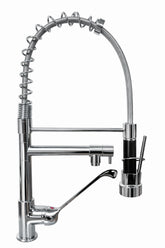 Rubinetto miscelatore cucina professionale industriale con leva clinica doppia uscita