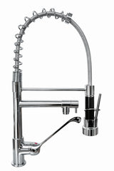 Rubinetto miscelatore cucina professionale industriale con leva clinica doppia uscita