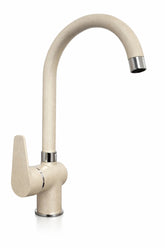 Robinet mitigeur de cuisine, avec bec pivotant, finition avoine/sable