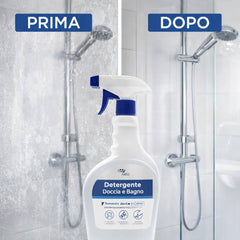 Detergente Anticalcare per Doccia e Bagno 500 ml | Rimuove Calcare, Sapone e Aloni | Per Vetri, Ceramica, Cromature e Acciaio Inox