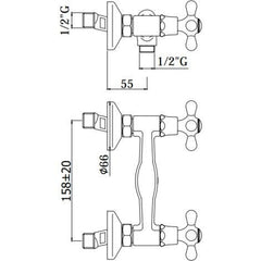 Mélangeur mural d'évier à bec haut