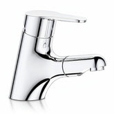 Bagnoclic miscelatore lavabo in ottone cromato con doccetta estraibile e comando monoleva.