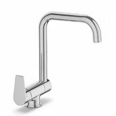 Miscelatore per lavello cromato lucido Bagnoclic, con canna alta girevole abbattibile e leva singola. Realizzato in ottone pesante.