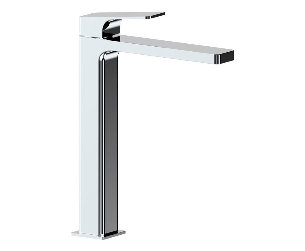 Rubinetto miscelatore per lavabo alto, squadrato