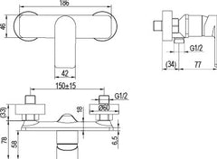 Rubinetto msicelatore doccia esterno, design moderno
