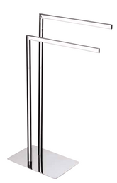 Piantana porta asciugamani in metallo cromato