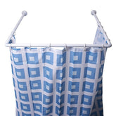 MSV Asta bar per tenda doccia angolare da fissare in Alu 80x80x80cm Bianco