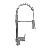 Rubinetto miscelatore estrabile con molla e doccetta multigetto