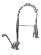 Rubinetto miscelatore estrabile con leva clinica e doccetta multigetto