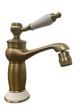 Miscelatore bidet bronzo ottone antico con ceramica