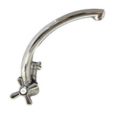 Rubinetto per cucina con canna alta, stile vintage, in ottone pesante