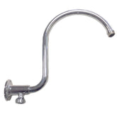 Braccio doccia canna alta, con doppio attacco da 1/2, in ottone