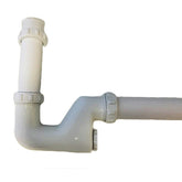 Sifone lavabo bidet per lavabo a K da 1 pollice, bianco completo