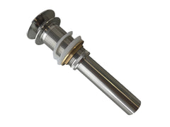 Piletta clip clap effetto acciaio inox satinato senza troppo pieno