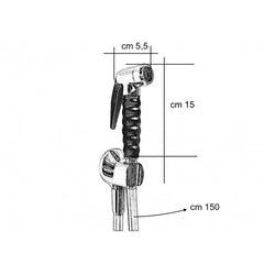 Kit idroscopino con supporto in ottone cromato
