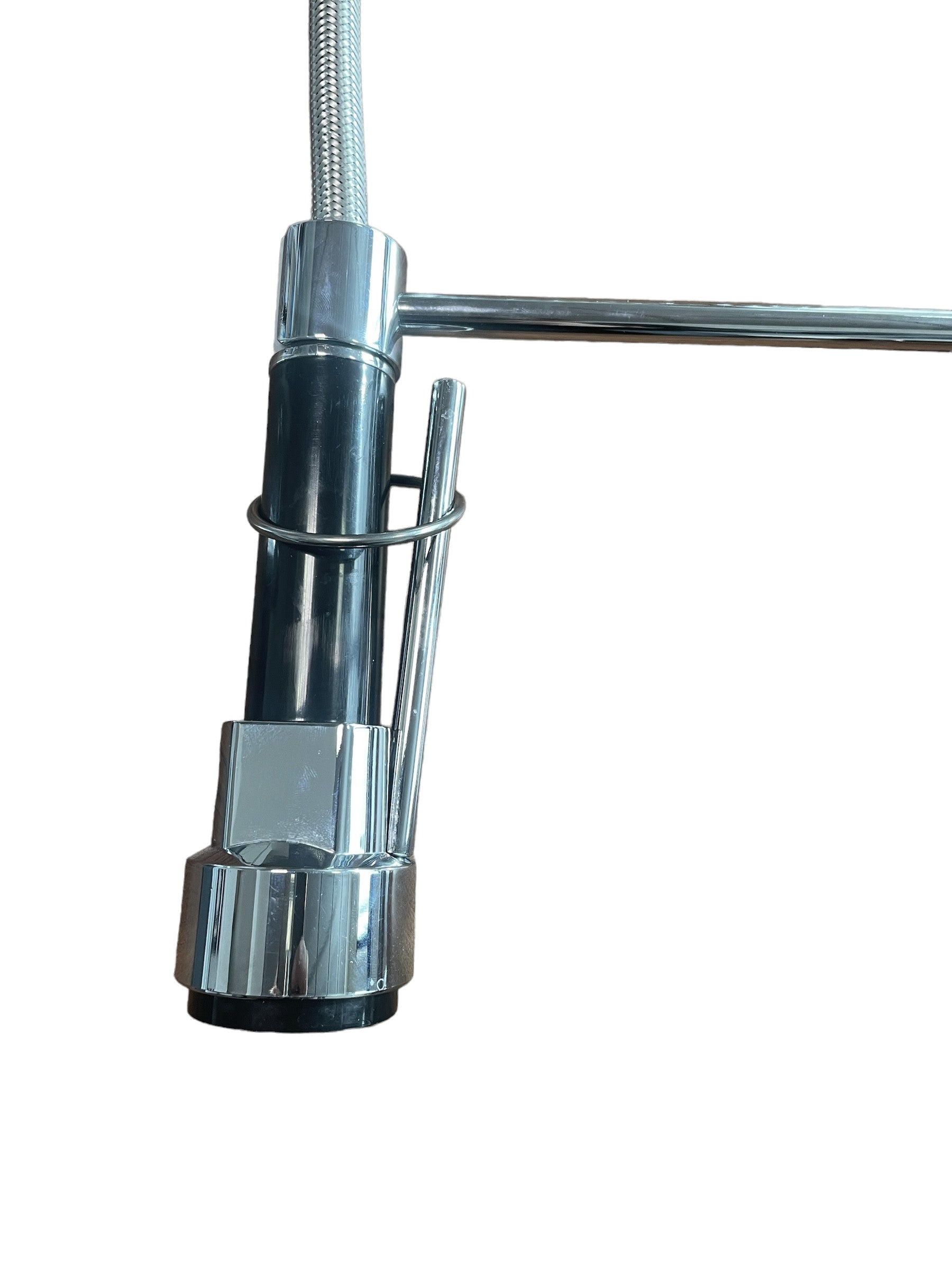 Rubinetto cucina industriale 50 cm in ottone con leva clinica e doccetta professionale